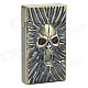 CHEERLINK Personality Design Skull Pattern Wind-Resistant Gas Jet Lighter - Golden + Grey