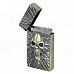 CHEERLINK Personality Design Skull Pattern Wind-Resistant Gas Jet Lighter - Golden + Grey