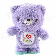 SYVIO Walking & Talking Cute Sound Recording Bear - Purple (3 x AAA)