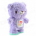 SYVIO Walking & Talking Cute Sound Recording Bear - Purple (3 x AAA)