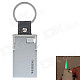 6506 Fashionable Stainless Steel Butane Lighter Keychain - Silver + Black