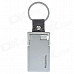 6506 Fashionable Stainless Steel Butane Lighter Keychain - Silver + Black