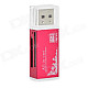 DKQ-8 High Speed USB 2.0 SD / SDHC / MicroSD TF / Mini SD Card Reader - Wine Red (Max. 32GB)