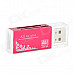 DKQ-8 High Speed USB 2.0 SD / SDHC / MicroSD TF / Mini SD Card Reader - Wine Red (Max. 32GB)