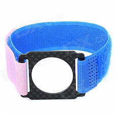 Nylon Cradle Head Strap Band for GoPro Hero 3 + More - Blue + Pink + Black