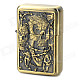 LiTian 01A Skull Pattern Copper Zinc Alloy Yellow Flame Kerosene Oil Lighter - Bronze