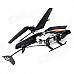 JIA QI TT1005B 2-CH IR Remote R/C Helicopter - Black + Red