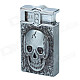 CHEERLINK Retro Anaglyph Skull Pattern Wind-Resistant Gas Jet Lighter - Silver Grey