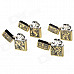 LiTian 01A Stylish Robot Soldier Pattern Zinc Alloy Kerosene Yellow Flame Lighters - Bronze (4 PCS)