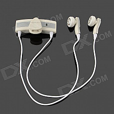 Roman S536 Fashionable Wireless Handsfree Bluetooth Headset - White + Silver