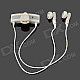 Roman S536 Fashionable Wireless Handsfree Bluetooth Headset - White + Silver