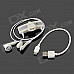 Roman S536 Fashionable Wireless Handsfree Bluetooth Headset - White + Silver