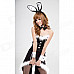 Rabbit Style Women's Tuxedo Halloween Uniform - Black + White (Free Size)