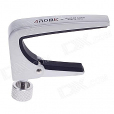 AROMA Aluminum Alloy Clip-On Quick Release G7 Capo for Acoustic Guitar - Silver + Black