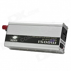 1500W DC 12V to AC 220V Power Inverter - Silver