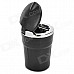 Ash Can Style Plastic Car Ashtray w/ LED - Black (1 x CR2012)