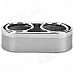 PS-5006 Plastic Sticky Car Duan-Cup Drink Holder - Silver