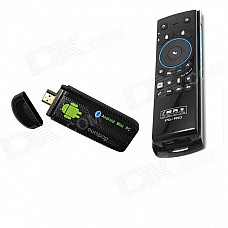 Ourspop U73 Quad-Core Android 4.2.2 Google TV Player w/ 2GB RAM, 8GB ROM + F10 Pro Air Mouse - Black
