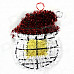 Santa Claus Jr Style Christmas Madder Wall Decoration - Black + White + Red + Yellow