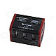 GT-C9866 Multifunction 3-Port USB 2.0 Hub + M2 / MS / TF / MMC / SDHC Card Reader - Black + Red