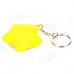 X-2 Cute Soft Silicone Smiley Star Pendant Keychain - Yellow + Black