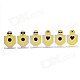 QB9 Mini Face Expression Exercise Targets - Yellow + Silver (6 PCS)