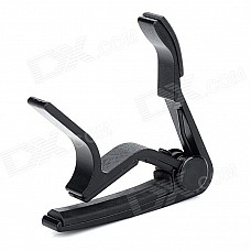 DEDO MA-11-B Zinc Alloy + Rubber Clip-On Quick Release Capo for Acoustic Guitar - Black