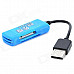 TB-3 Multifunctional 4-in-1 SD / MS / MicroSD / TF / M2 to USB 2.0 Card Reader - Blue (32GB)