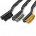 Tire Washing Cleaning Steel Brush for Car - Black + Silver + Golden (3 PCS)