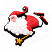5.8 x 4.2cm Magic Santa Claus Style Creative Fridge Magnet Sticker - White + Red