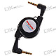 3.5mm Retractable Stereo Audio Male to Male Data Cable (65CM-Length)