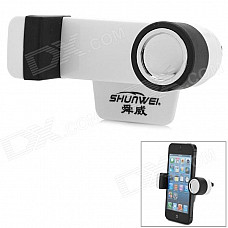 SHUNWEI Convenient Car Air Outlet Mounted 360' Rotating Plastic Holder for Cellphone / GPS + More