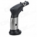 Dual-Flame Windproof Butane Gas Jet Lighter - Black + Grey