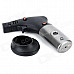 Dual-Flame Windproof Butane Gas Jet Lighter - Black + Grey