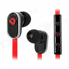 BIDENUO G780 Universal In-Ear Earphones w/ Microphone for Iphone / HTC / Samsung - Black + Red