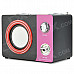 DEKKO DK005 Portable Media Player 2-CH Speaker w/ SD / USB - Black + Red + Purple