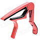 Aluminum Alloy Clip-On Quick Release Capo for Acoustic Guitar - Red + Black