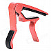 Aluminum Alloy Clip-On Quick Release Capo for Acoustic Guitar - Red + Black