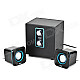 MX-606 2.1 Channel USB Computer Subwoofer w/ Multimedia Speakers - Black