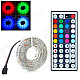 5050RGB 12W 200lm 60 SMD 5050 LED Waterproof RGB Light Stripe w/ 44 Key Remote Control - White (1 M)
