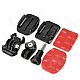 Square + Oval Mount + Screw + 3M Adhesive Tape Set for Sony AS15 / AS30 / Rollei / SJ4000 - Black