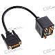 Gold Plated DVI 24+5 Male to HD15 + 3RCA Female Splitter (21CM-Cable)