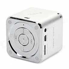 MUSIC ANGEL JH-MD07U Mini Portable Media Player Speaker w/ TF / FM - Silver