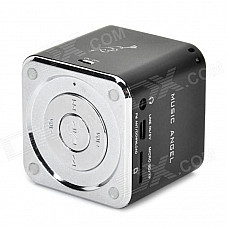 MUSIC ANGEL JH-MD07U Mini Portable Media Player Speaker w/ TF / FM - Black