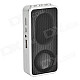 MUSIC ANGEL JH-MD09 Portable Media Player Speaker w/ TF / FM - Silver + Black + White