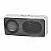 MUSIC ANGEL JH-MD09 Portable Media Player Speaker w/ TF / FM - Silver + Black + White