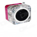 TT-028 Colorful Flash Mini Speaker w/ FM, TF Card Reader & Clock - Red