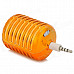 Microphone Style Rechargeable 3.5mm Plug Speaker for Iphone - Golden