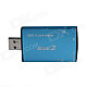 High-speed Multi-functional USB 3.0 MS / M2 / Micro SD / SD (XC) Card Reader - Blue (Max. 64GB)