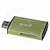 High-speed Multi-functional USB 3.0 MS / M2 / Micro SD / SD (XC) Card Reader - Light Green (64GB)